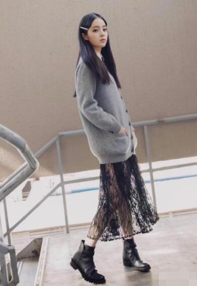 长款开衫 半身裙